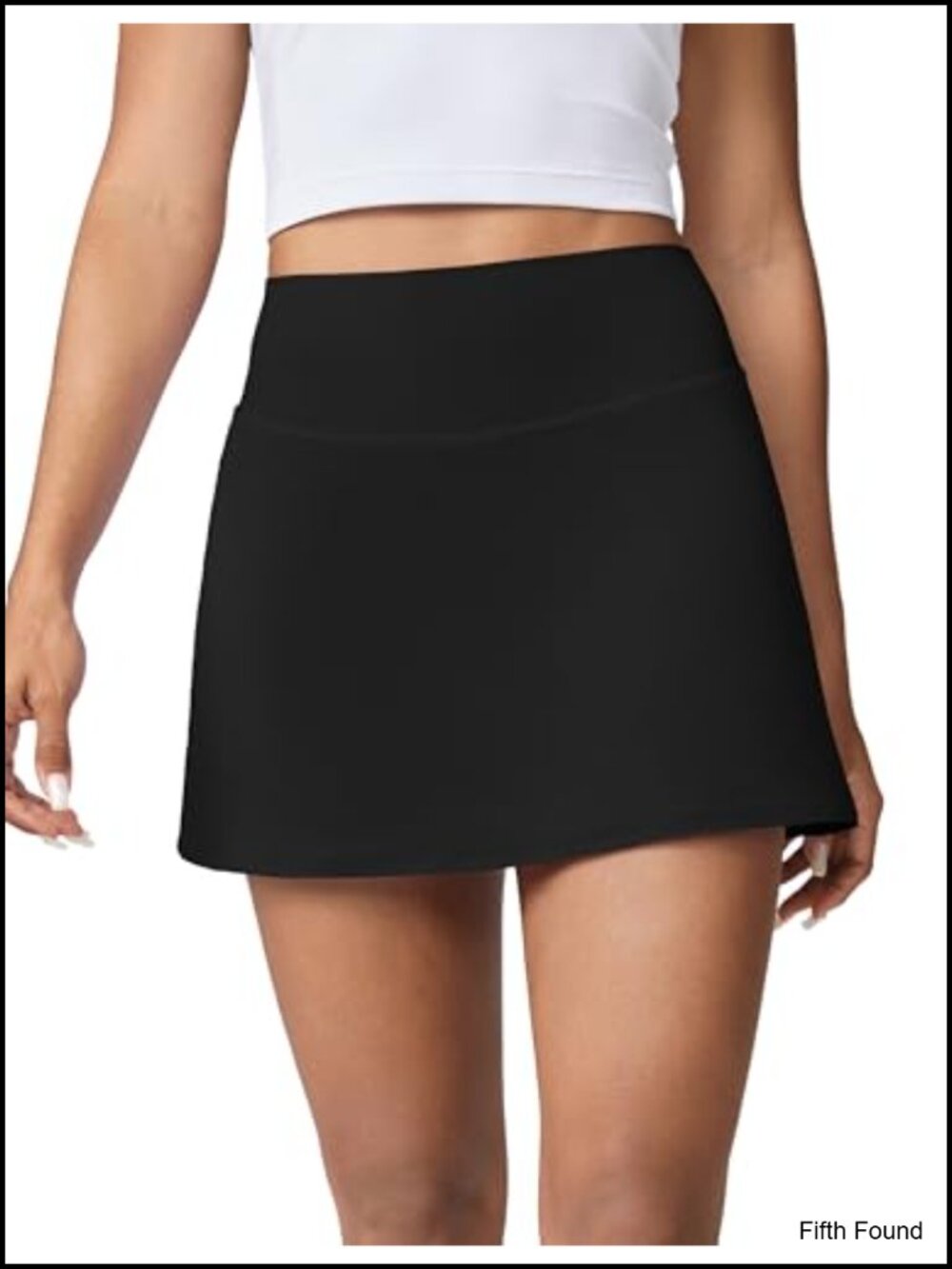 High Waisted Tennis Skort with Built-in Shorts and Pockets